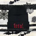 Feral embroidered beanie