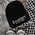 Creature of the night embroidered beanie