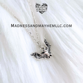 Silver bat Necklace