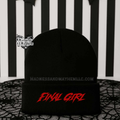 Final girl Halloween embroidered beanie