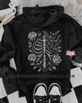 Rose ribs zip up hoodie