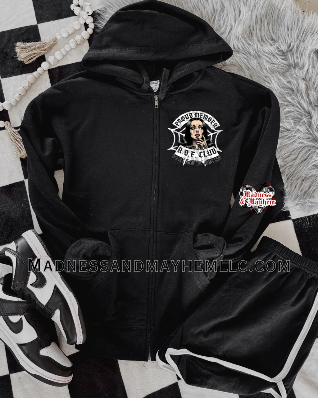 RBF zip up hoodie