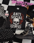 Anti social skull Shirt