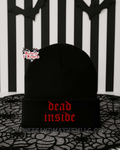 Dead inside embroidered beanie