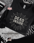 Dead inside crew neck sweatshirt
