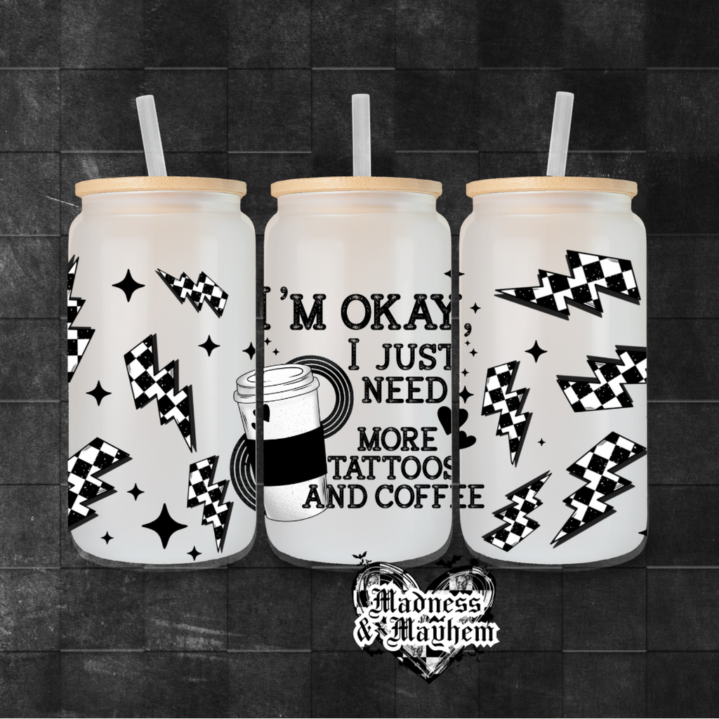 Coffee & tattoos Libbey Glass