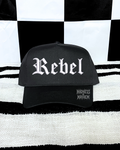 Rebel embroidered Black Hat
