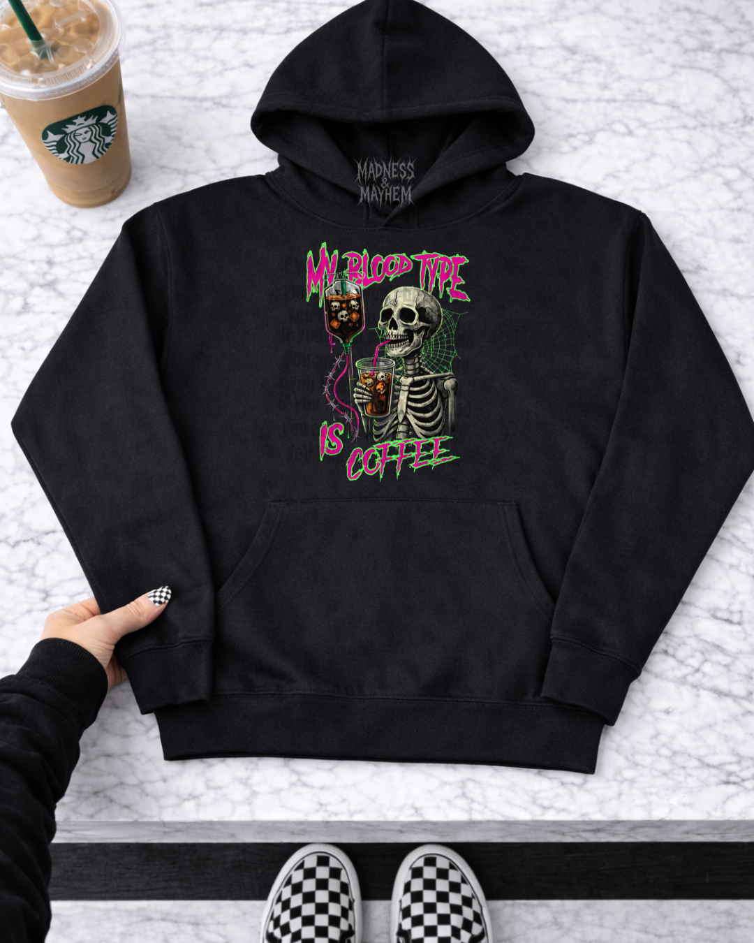 Coffee blood type hoodie