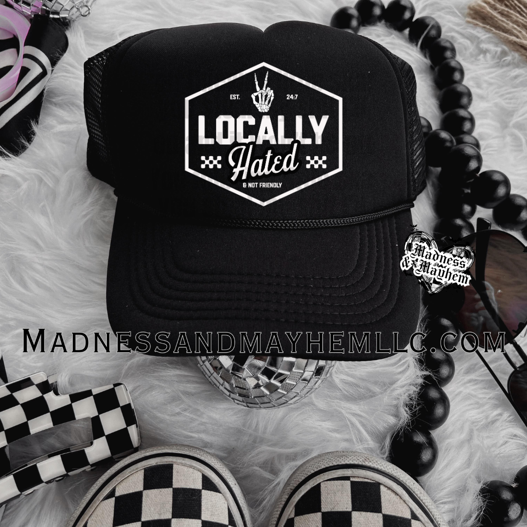 Locally hated patch Trucker Hat