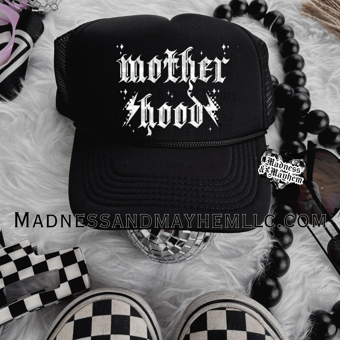 Motherhood checkered bolts Trucker Hat
