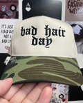 Camo bad hair day embroidered Hat