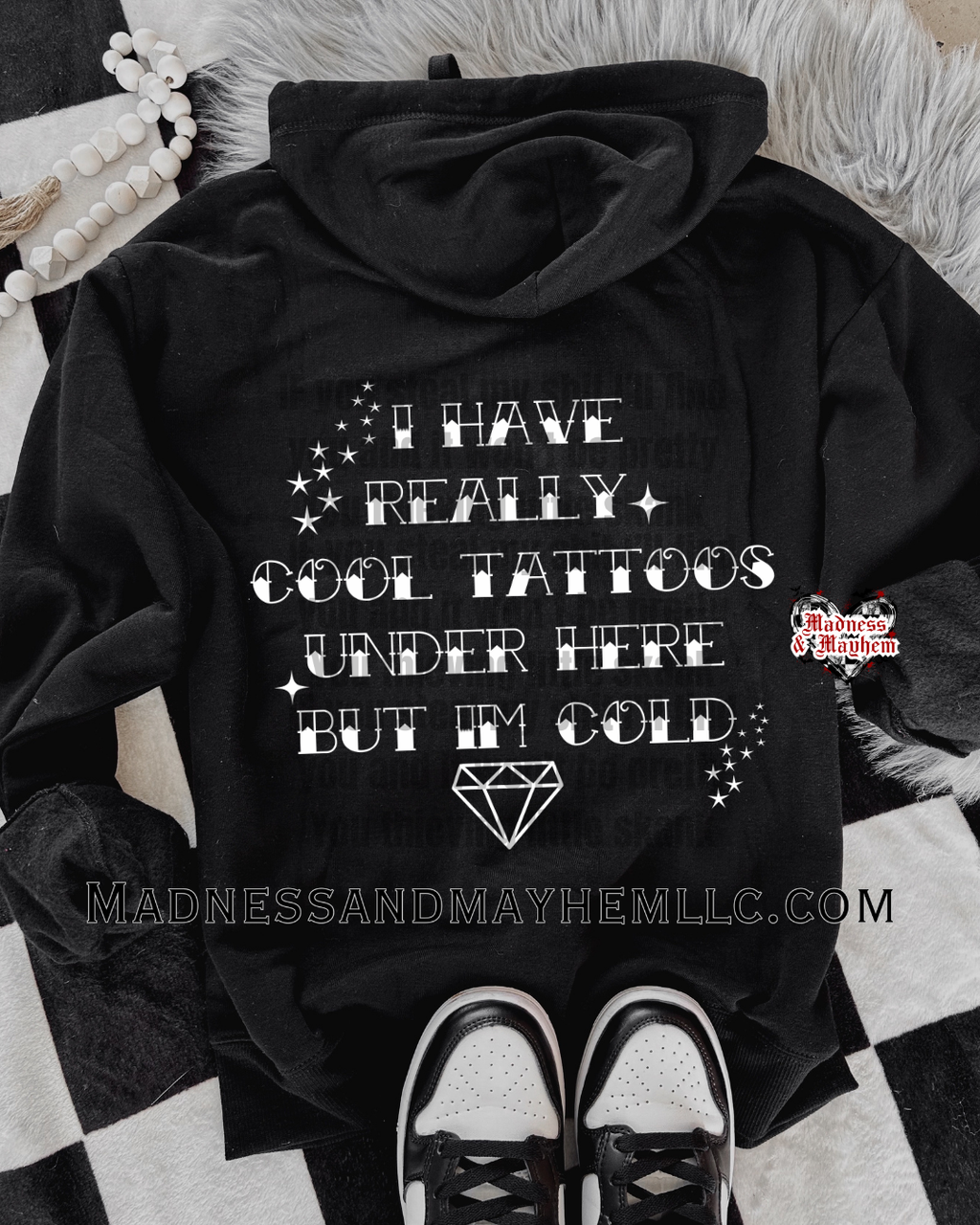 Cool tattoos zip up hoodie