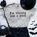 Literally just a bitch embroidered color blast tshirt