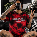 emotional support tattoos embroidered tie dye T-shirt