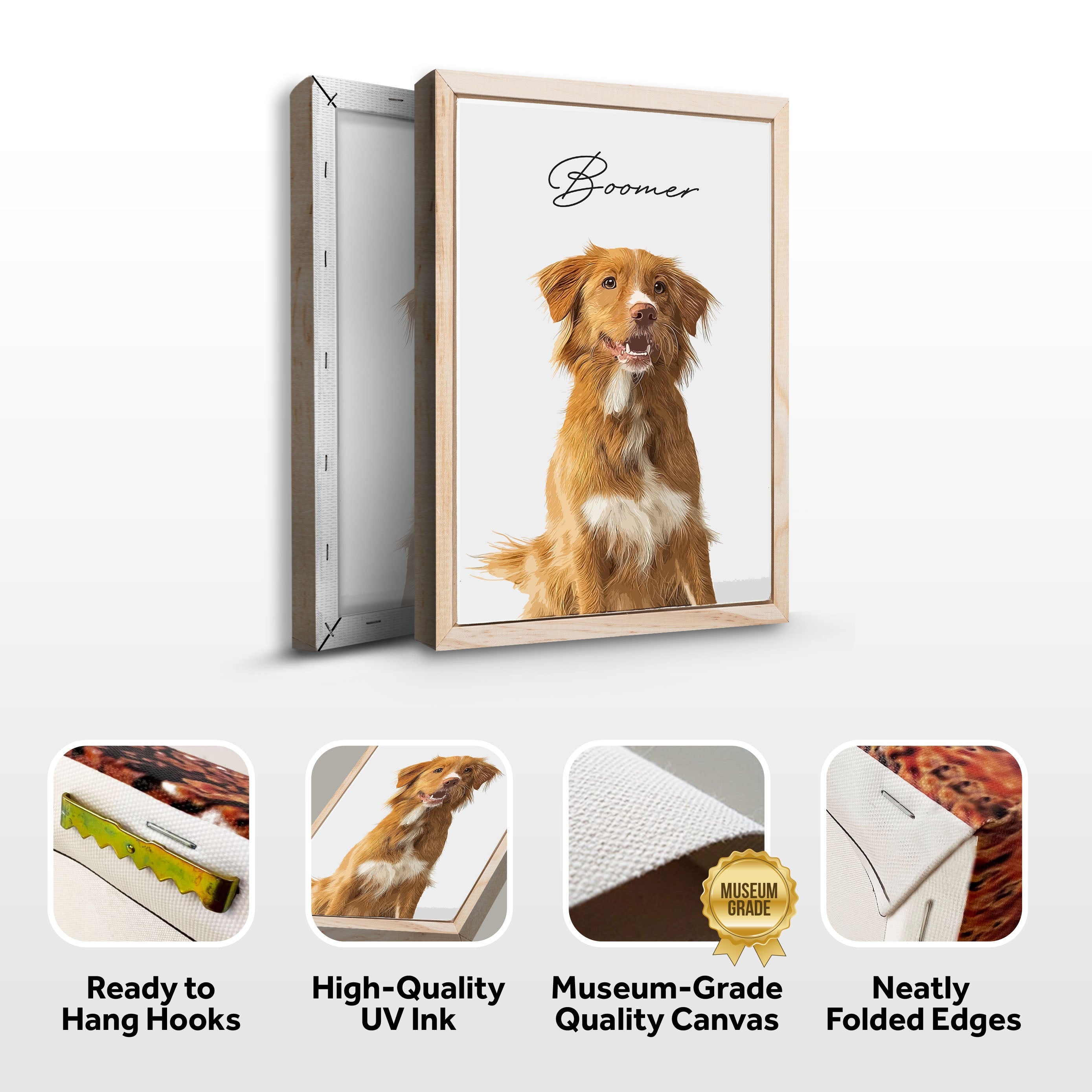 Custom Pet Memorial Portrait Watercolor Sign