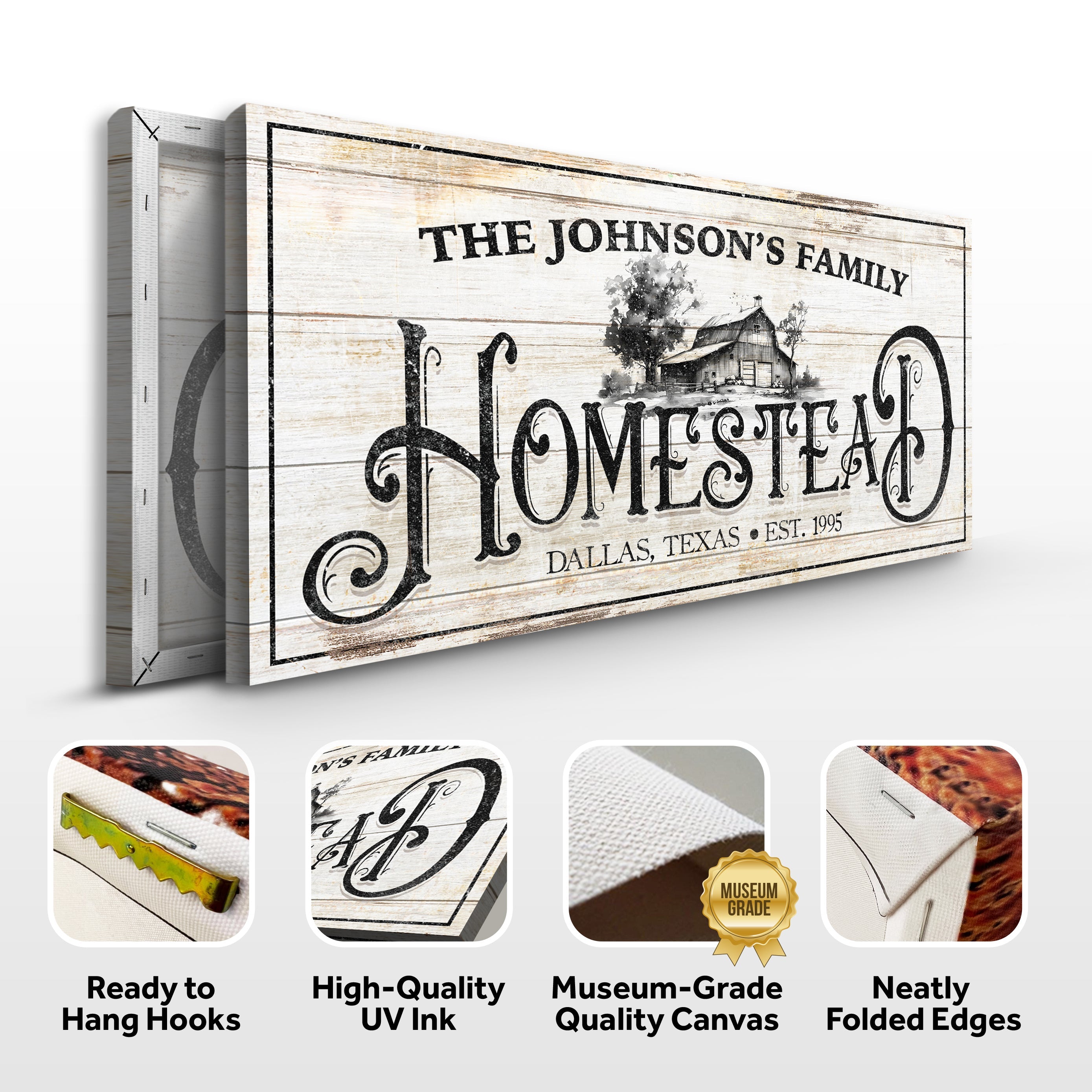 Vintage Farmhouse Homestead Sign