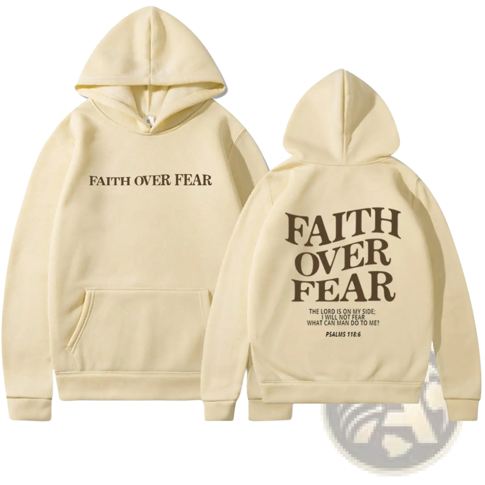 Faith Over Fear Psalm 118:6 Christian Aesthetic Hoodie