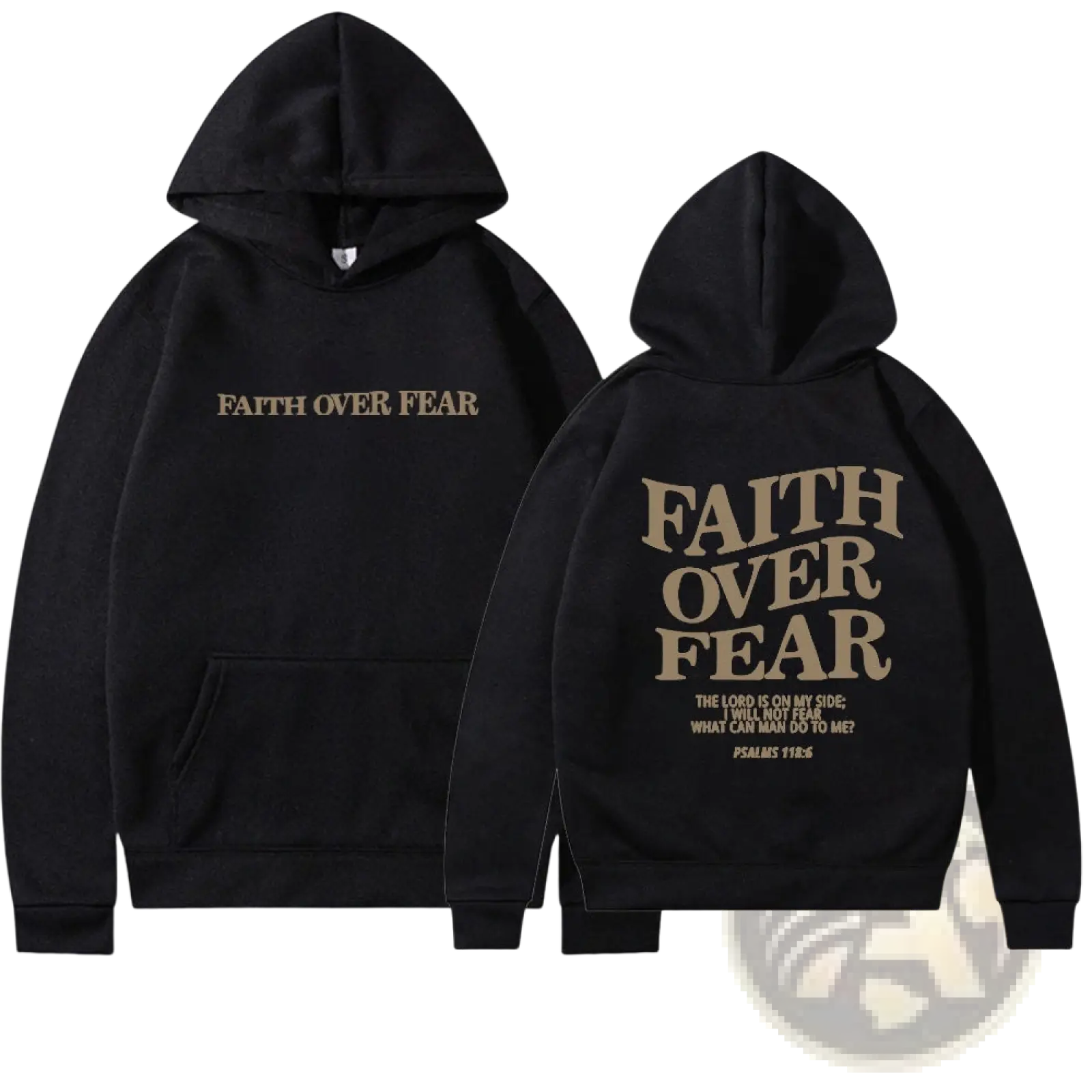 Faith Over Fear Psalm 118:6 Christian Aesthetic Hoodie