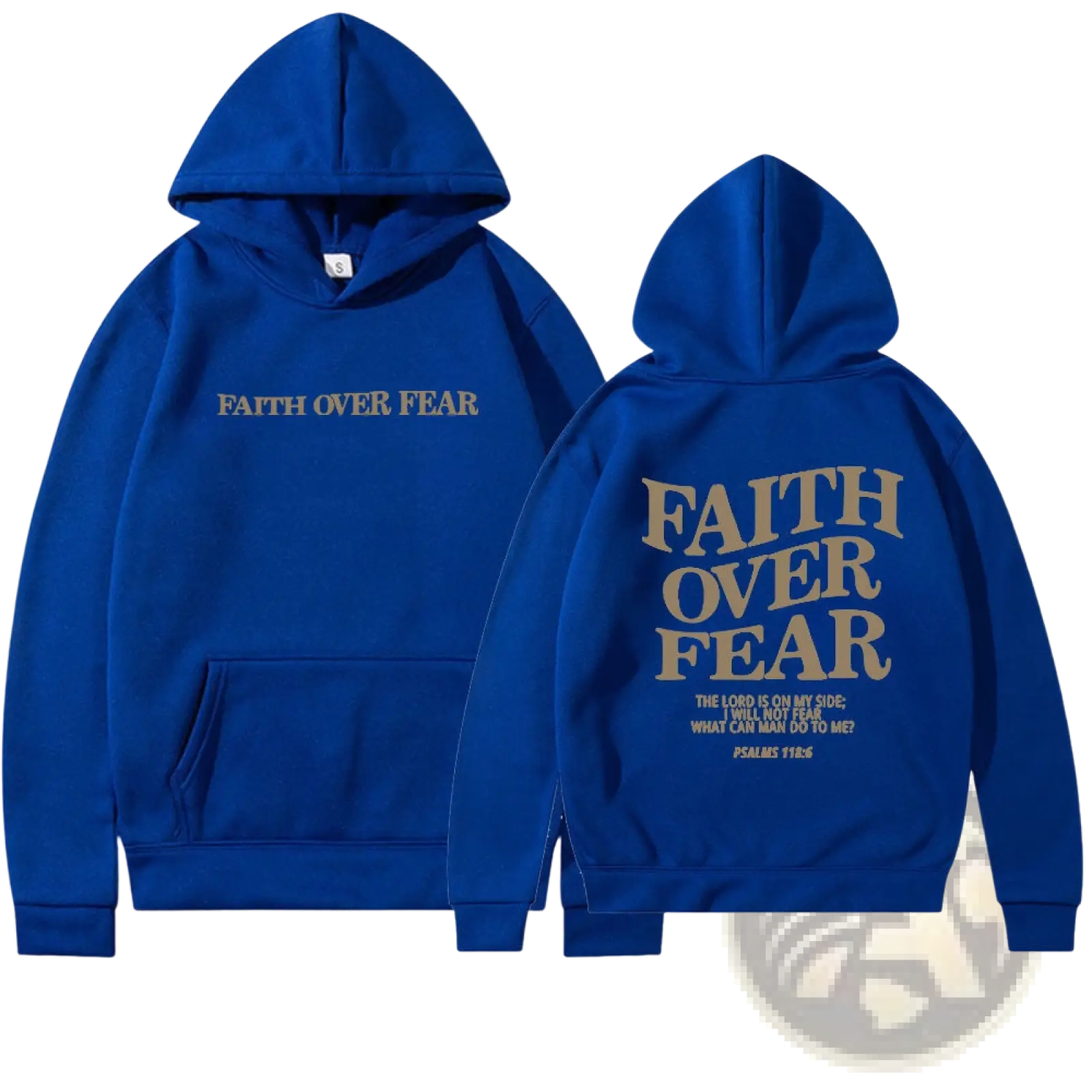 Faith Over Fear Psalm 118:6 Christian Aesthetic Hoodie