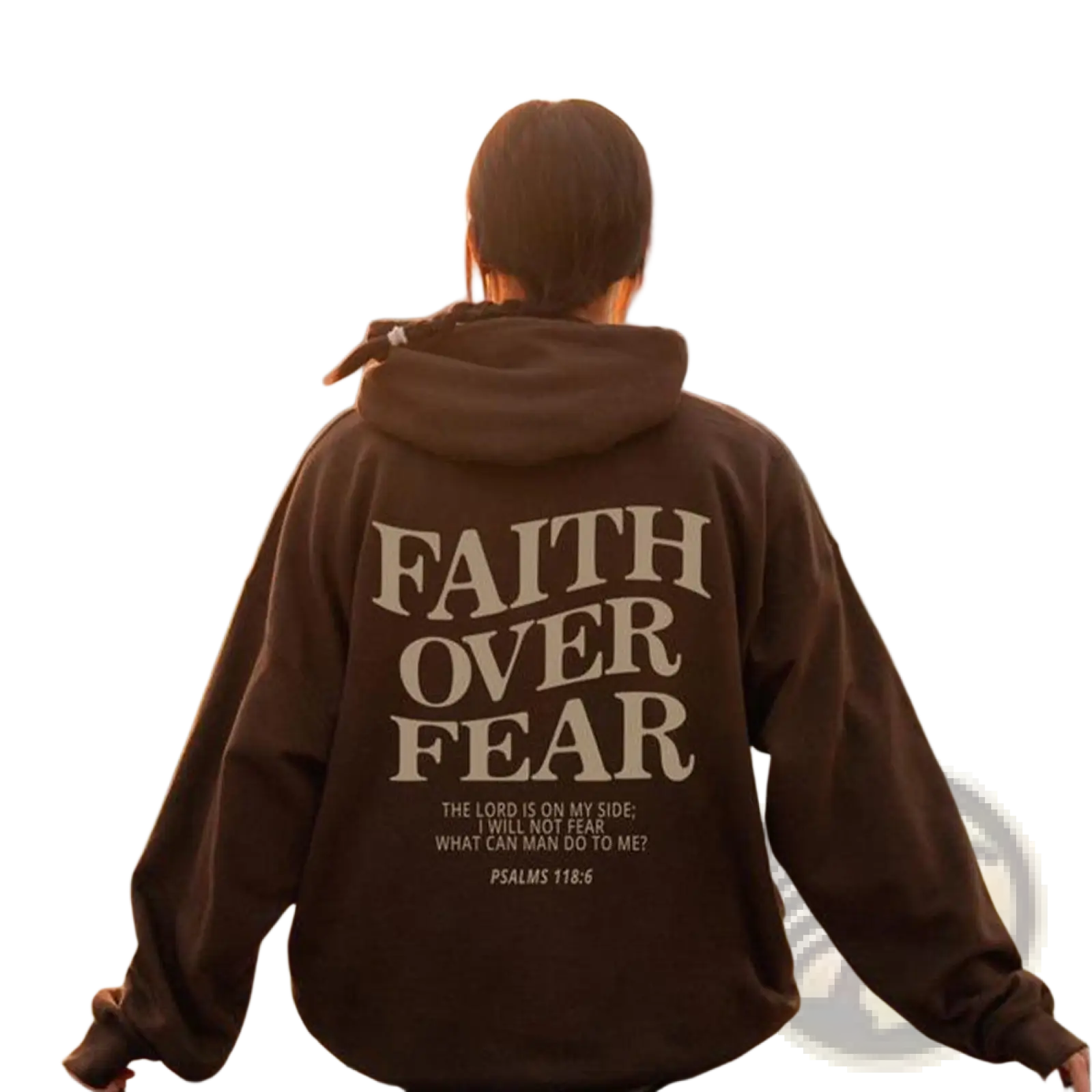 Faith Over Fear Psalm 118:6 Christian Aesthetic Hoodie
