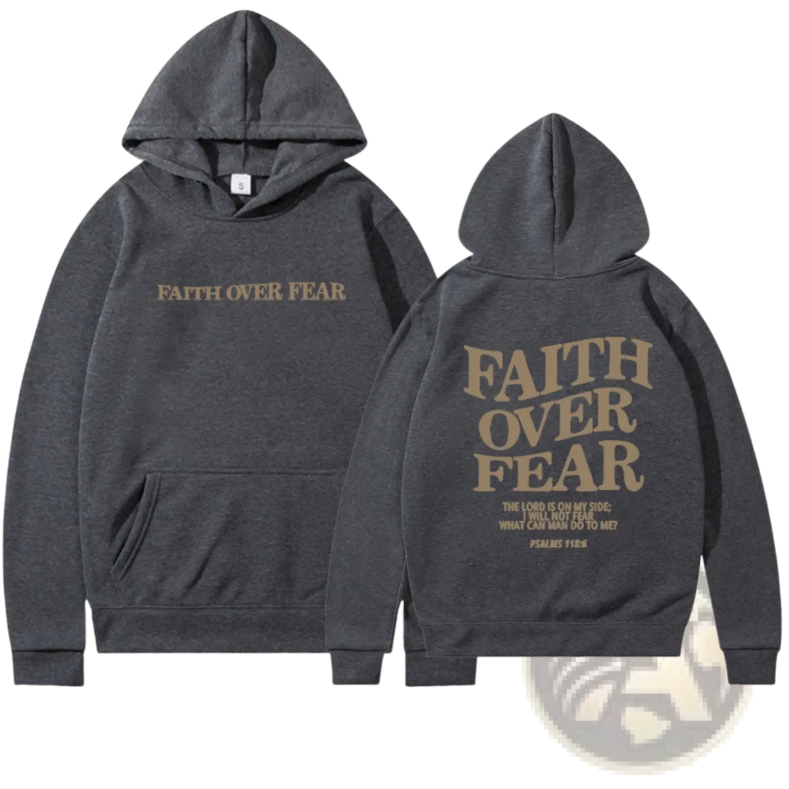 Faith Over Fear Psalm 118:6 Christian Aesthetic Hoodie