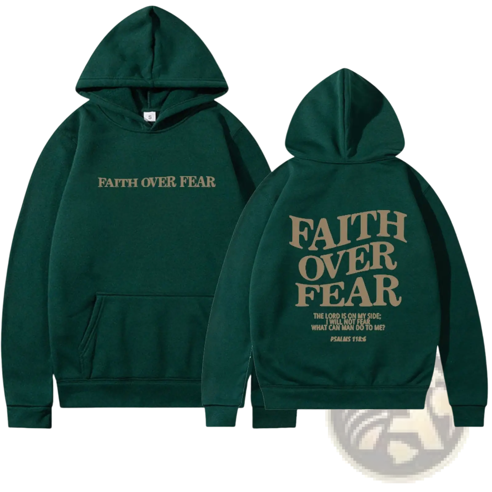 Faith Over Fear Psalm 118:6 Christian Aesthetic Hoodie