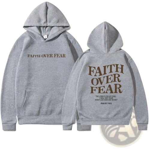 Faith Over Fear Psalm 118:6 Christian Aesthetic Hoodie