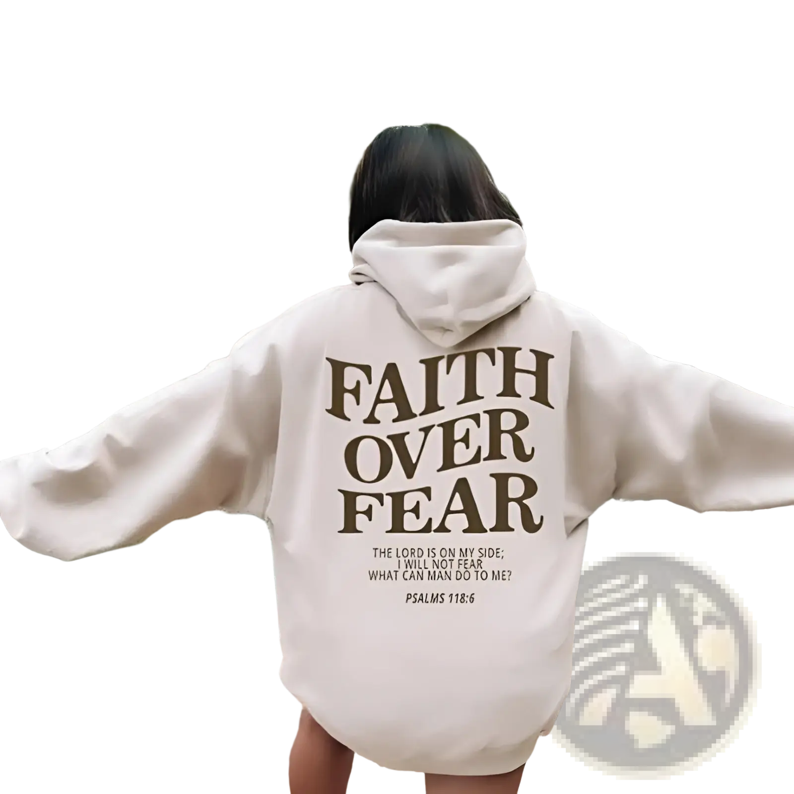 Faith Over Fear Psalm 118:6 Christian Aesthetic Hoodie