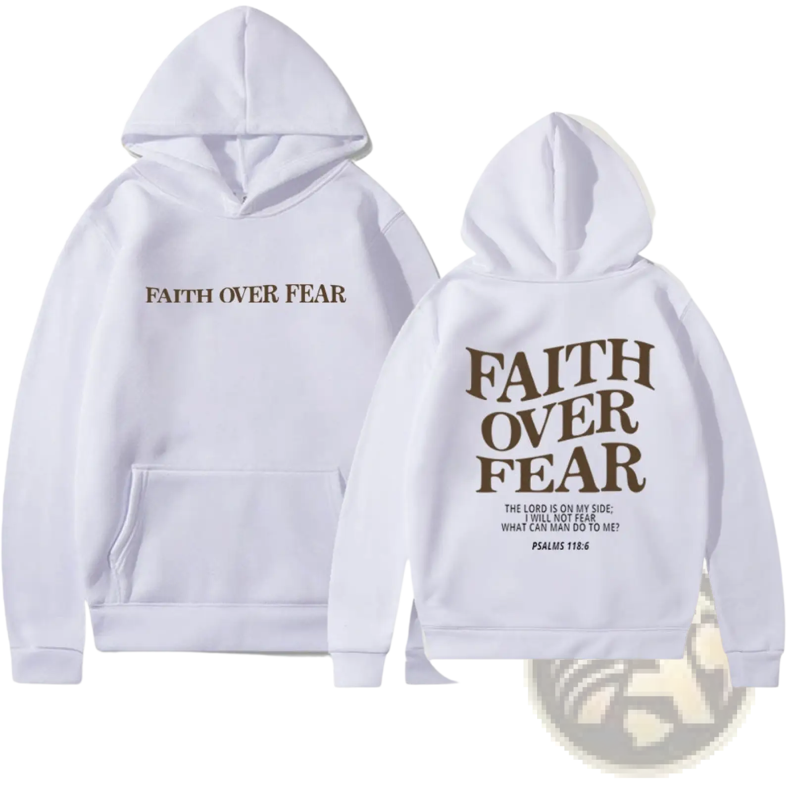 Faith Over Fear Psalm 118:6 Christian Aesthetic Hoodie