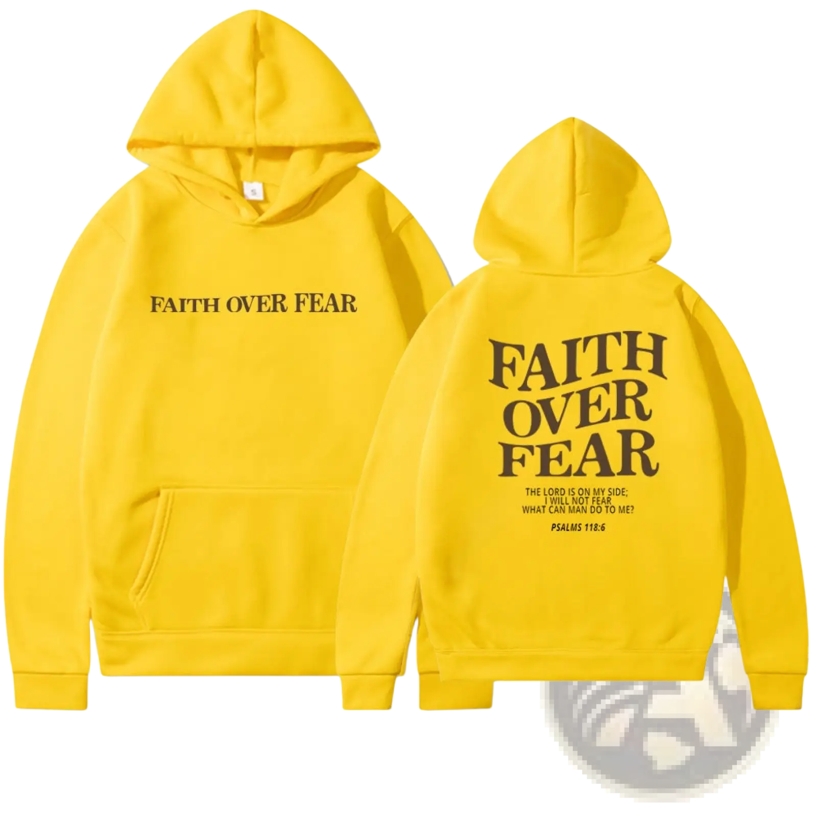 Faith Over Fear Psalm 118:6 Christian Aesthetic Hoodie